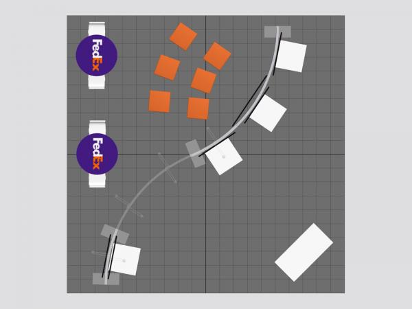 RENTAL | RE-9135 Trade Show Island Exhibit -- Plan View